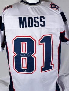 The Jersey Source Autographs Randy Moss Autographed Red Pro Style Jersey - Beckett W Hologram *Black