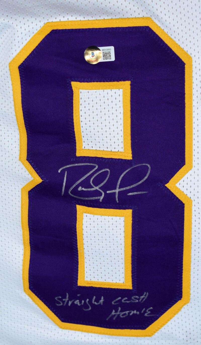 Randy Moss Signed Jersey inscribed Straight Cash Homie (Beckett)