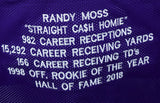 Randy Moss Autographed Purple Pro Style STAT Jersey-Beckett W Hologram *Black Image 3