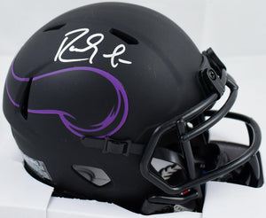 Randy Moss Autographed Minnesota Vikings Eclipse Speed Mini Helmet- Beckett W Hologram *Silver Image 1