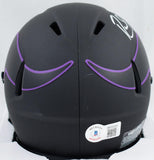 Randy Moss Autographed Minnesota Vikings Eclipse Speed Mini Helmet- Beckett W Hologram *Silver Image 3