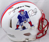 Randy Moss Autographed Patriots F/S 90-92 Speed Authentic Helmet w/Straight Cash-Beckett W Hologram *Black Image 1