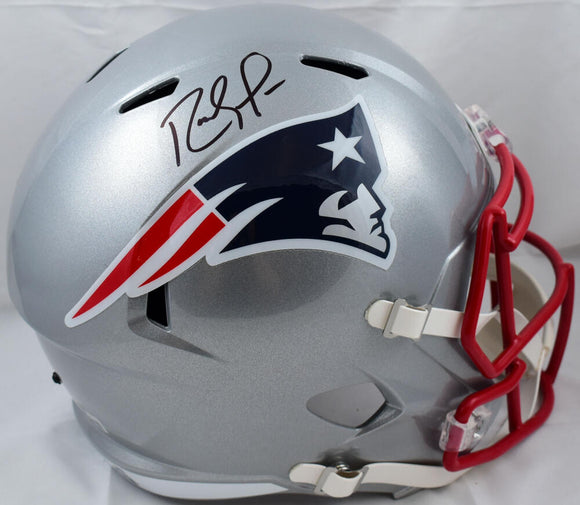 Randy Moss Autographed Signed Patriots Speed Mini Helmet-Beckett W Hologram  Black