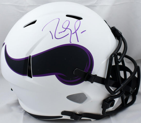 Randy Moss Autographed Vikings F/S Lunar Speed Helmet- Beckett W Hologram *Purple Image 1