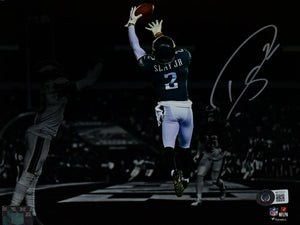 Darius Slay Autographed Eagles 8x10 Spotlight Photo - Beckett W Hologram *Silver Image 1