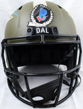 Roger Staubach Autographed Dallas Cowboys F/S Salute to Service Speed Helmet- Beckett W Hologram *Blue Image 4