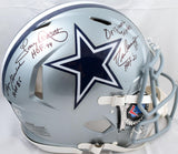 Drew Pearson/Roger Staubach/Tony Dorsett Signed Cowboys F/S Speed Authentic Helmet w/2 Insc.-Beckett W Hologram *Black Image 1