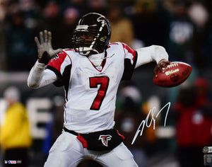 Michael Vick Autographed Atlanta Falcons 16x20 Passing Photo- Beckett W Hologram *White Image 1