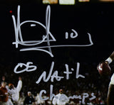 Vince Young Autographed Texas Longhorns 8x10 Photo TD Run w/Natl Champs- Beckett W Hologram *Silver Image 2