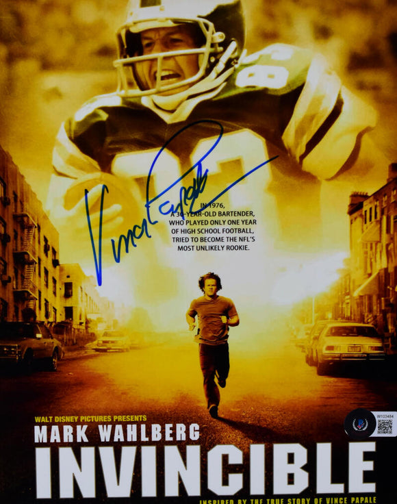 Vince Papale Autographed Eagles 8x10 Movie Poster Photo- Beckett W Hologram *Blue Image 1