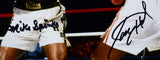 Michael Spinks Larry Holmes Autographed 8x10 Fight Photo - Beckett W Hologram *Black Image 2