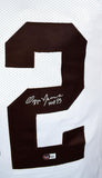 Ozzie Newsome Autographed White Pro Style Jersey w/ HOF-Beckett W Hologram *Silver Image 2
