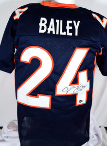Champ Bailey Autographed Blue Pro Style Jersey *across-Beckett W Hologram *Black Image 1