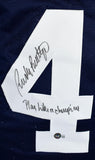 Rudy Ruettiger Autographed Blue College Style Jersey w/Play Like a Champ- Beckett W Hologram *Black Image 2
