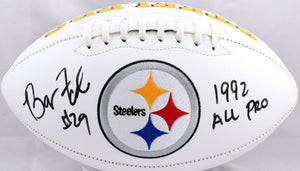 Barry Foster Autographed Pittsburgh Steelers Logo Football w/92 All Pro-Prova *Black Image 1