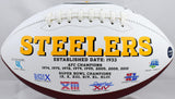 Barry Foster Autographed Pittsburgh Steelers Logo Football w/92 All Pro-Prova *Black Image 4