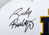 Rudy Ruettiger Autographed Notre Dame Logo Football w/ Never Quit- Beckett W Hologram *Black Image 2
