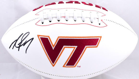 Michael Vick Autographed Virginia Tech Logo Football - Beckett W Hologram *Black Image 1