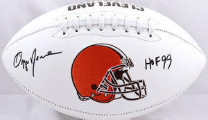 Ozzie Newsome Autographed Cleveland Browns Logo Football w/ HOF- Beckett W Hologram *Black Image 1