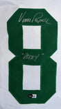 Vince Papale Autographed White Pro Style Jersey w/ Rocky- Beckett W Hologram *Silver Image 2