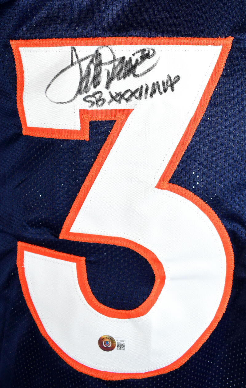 Terrell Davis Denver Broncos Autographed White Custom Photo Jersey –