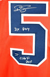 Ralph Sampson Autographed Orange College Style Basketball Jersey w/2 inscriptons- Prova *Silver Image 2