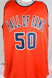 Ralph Sampson Autographed Orange College Style Basketball Jersey w/2 inscriptons- Prova *Silver Image 3