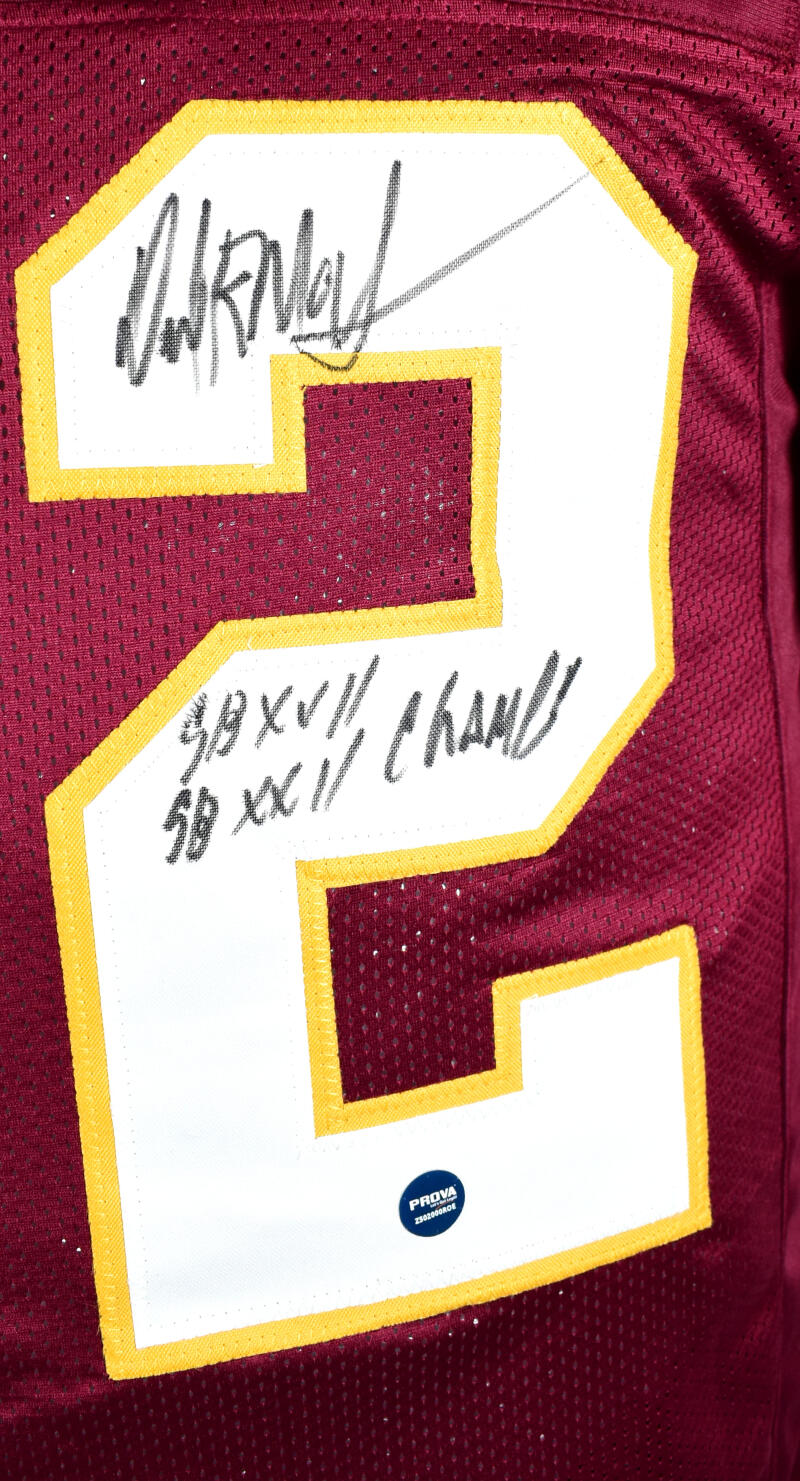 Dexter Manley Autographed Pro Style Maroon Jersey w/SB Champs