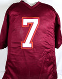 Michael Vick Autographed Maroon College Style Jersey - Beckett W Hologram *Black Image 3