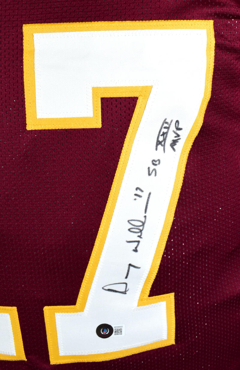 Doug Williams Autographed Signed Jersey - Beckett Authentic - Burgundy 