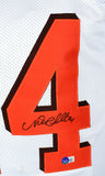 Nick Chubb Autographed White w/ Orange # Pro Style Jersey - Beckett W Hologram *Black Image 2
