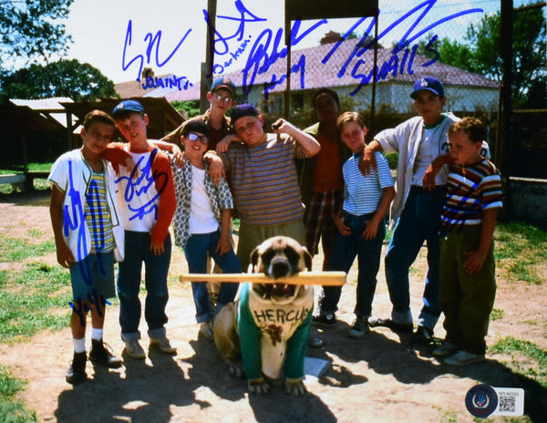 The Sandlot Autographed 11x14 Hercules Photo w/7 Actors N/O