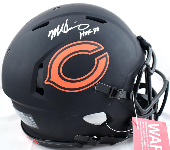 Mike Singletary Autographed Chicago Bears F/S Eclipse Speed Authentic Helmet w/HOF-Beckett W Hologram *Silver Image 1