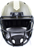 George Kittle Autographed San Francisco 49ers F/S Salute to Service Speed Helmet-Beckett W Hologram *Gold Image 4