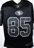 George Kittle Autographed 49ers Nike Black RFLCTV Jersey- Beckett W Hologram *Silver Image 3