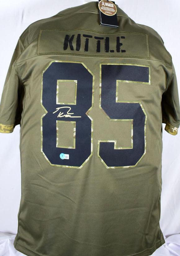 Dak Prescott Autographed Cowboys Salute to Service Nike Limited  Jersey-Beckett W Hologram *Gold