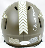 Chuck Norris Autographed Dallas Cowboys Salute to Service Speed Mini Helmet- JSA W *White Image 3