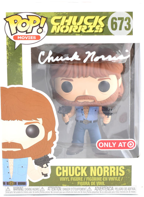 Chuck Norris Autographed Funko Pop Figurine #673 - JSA W *White Image 1