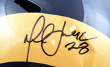 Marshall Faulk Autographed F/S Rams 00-16 TB Speed Helmet-Beckett W Hologram *Black Image 2