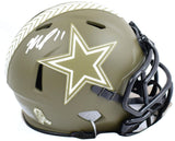 Micah Parsons Autographed Dallas Cowboys Salute to Service Speed Mini Helmet- Fanatics *White Image 1