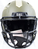 Micah Parsons Autographed Dallas Cowboys F/S Salute to Service Speed Authentic Helmet- Fanatics *White Image 4