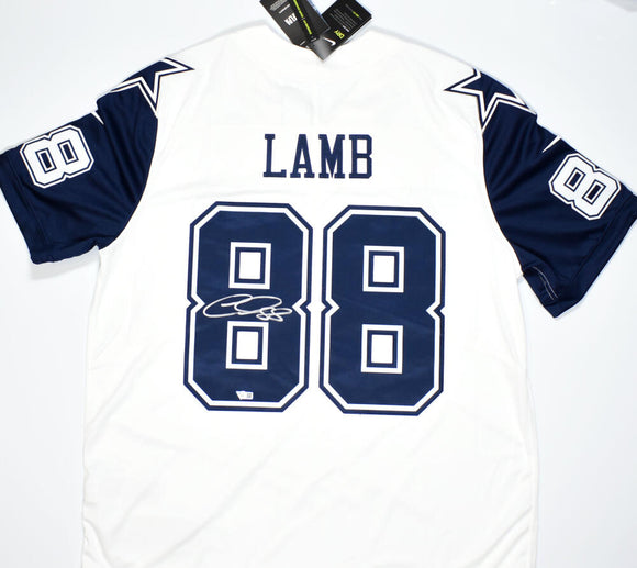 CeeDee Lamb Autographed Dallas Cowboys Nike White Alternate Vapor Limited Jersey - Fanatics *Silver Image 1
