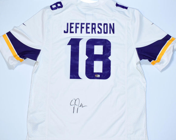 Justin Jefferson Minnesota Vikings Autographed Blue Nike Game Jersey