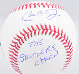 Cal Ripken Jr Billy Ripken Autographed Rawlings OML Baseball - Fanatics Beckett W Hologram *Blue Image 3