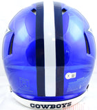 Dak Prescott Autographed Dallas Cowboys F/S Flash Speed Authentic Helmet-Beckett W Hologram *White Image 3