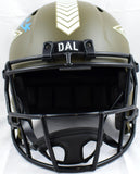 Dak Prescott Autographed Dallas Cowboys F/S Salute to Service Speed Helmet-Beckett W Hologram *Blue Image 4