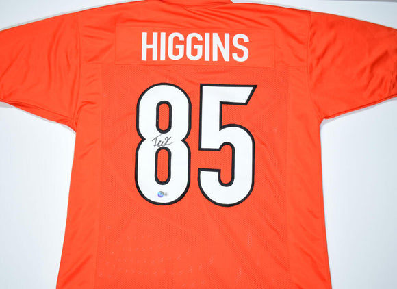 Tee Higgins Signed Black Custom Football Jersey