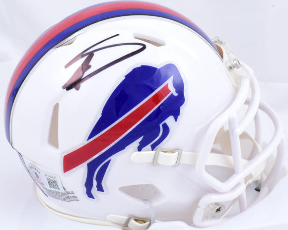 Stefon Diggs Autographed Buffalo Bills 2021 Speed Mini Helmet-Beckett W Hologram *Black Image 1