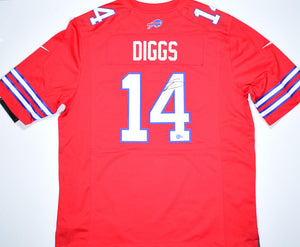 Stefon Diggs Autographed Buffalo Bills Red Nike Game Jersey