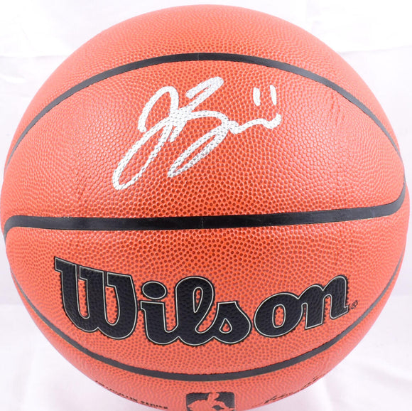 Jalen Brunson Autographed Official NBA Wilson Basketball-Beckett W Hologram *Silver Image 1